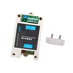 12V DC Wired Water Detectors Water Leak Alarm Module Leakage Flood Sensor with 10A NC NO Relay Output Control (White)