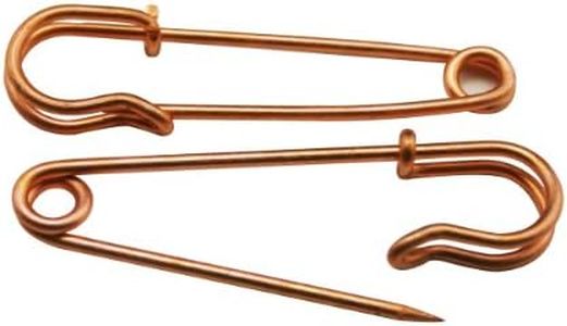 Amanaote Metal Red Bronze Color 2.5" Large Safety Pin Kilt Brooch Pin(Pack Of 10)