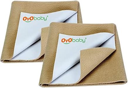 OYO BABY 100% Waterproof Polycotton Toddler Baby Dry Sheet, Extra Absorbent Infant bed sheet for New Born & Toddler Babies, Baby Bedding Protector for Toddler Children, Medium Size, 100 X 70 cm, Beige