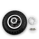 L-faster 8 Inch Scooter Wheel with 16 Teeth Sprocket Gear Compatible with #410 Chain Components for Electric Cart Conversion Kit