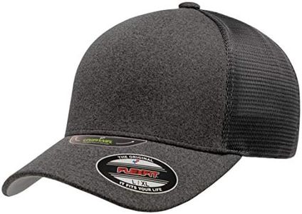 Flexfit unisex adult Flexfit Melange Unipanel Trucker Cap, Dark Grey, Large-X-Large US