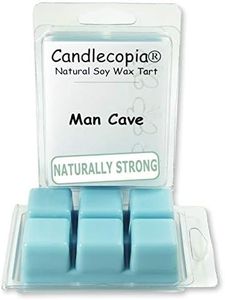 Candlecopia Man Cave Strongly Scented Hand Poured Vegan Wax Melts, 12 Scented Wax Cubes, 6.4 Ounces in 2 x 6-Packs
