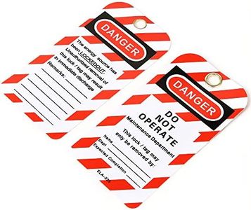 POFET Etiquetas de bloqueo de 20 unidades, plástico de nailon con bridas de cremallera | Danger Do Not Operate Loto Tag – Tats de seguridad de cumplimiento para bloqueo, fuera de servicio