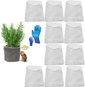 10 Packs Gopher Baskets 5 Gallon Size Stainless Steel Metal mesh to Protect Plant Root from Gophers, Moles and Voles