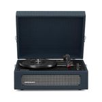 Crosley CR8017B-NY Voyager Vintage Portable Vinyl Record Player Turntable with Bluetooth in/Out and Built-in Speakers, Navy