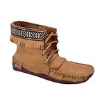 Laurentian Chief Men's Moose Hide Ankle Earthing Moccasin Boots (Cork, Numeric_9)