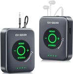 EX GEAR 5.8GHz Wireless in-Ear Monitor System, Ultra-Low Latency Clear Stereo Monitoring for Studio & Stage, 48kHz/24-bit Audio, Rechargeable TX/RX, One-to-Many Auto-Pairing, 100ft Range, Space Gray