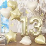 Foil Number 13 Balloon Light Gold f