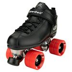 Riedell Skates - Dart - Quad Roller Speed Skates | Black | Size 2