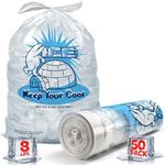 Ice Bags 8 lb with Drawstring - 50 