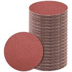 100Pcs 6 Inch No-Hole Sanding Disc, SIJDIEE 60 Grit PSA Aluminum Oxide Self Stick Adhesive Backed Sandpaper for Random Orbit Sanders