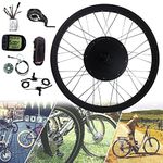 THERES Electric Bicycle Conversion Kit, 72V 3000W E-bike Kit, 26'' Rear Wheel Brushless Gearless Hub Motor, Ebike Conversion Kit with KT-LCD5 Display,72V3000W-20inch