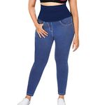 dermawear Women Stretchable High Rise Regular Fit Shapewear Denim Jeans (SD-1202-Cobalt Blue_44)