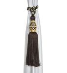 GOYTEX Polyester Curtain Tie Back Home Decorative Tassel Rope Tiebacks for Home Room Kitchen Door Window (Pack of 12 Pcs,Brown)