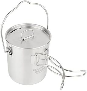 Mastiff Gears ® 304 (18/8) Stainless Steel (FDA Compliant) Camping Cup/Pot (Solo Pot/Cup)