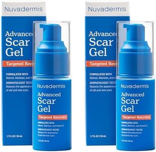 NUVADERMIS Scar Gel - Scar Cream for Surgical Scars - Transparent Gel Formula with Retinol and Vitamin E - Acne Scar Treatment, Keloid Scar Treatment, Scar Removal Cream - 1.7 Fl Oz, 2 Pack