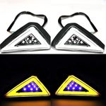 Autozap Triangle Body Indicator Light Flush LED (3 Month Warranty) Motorcycle Turn Signal Blinkers indicator Blue & Yellow