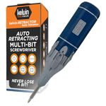 Kelvin Tools Retractor Auto Advance - Automatic Multi-Tool Screwdriver, Multi-Head Screwdriver All-in-one, Autoloader Multi-bit 6-in-1 Screwdriver, Multi-use Tools (Navy/Grey)