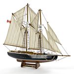 Seaside Deco Bluenose Model Ship 15"L 14"H (Natural) Handmade with natural wood