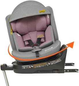 Jovikids 360° Drehbar Kindersitz mit ISOFIX, i-Size 40-150cm(ab Geburt -12 Jahre) Baby Autositz Reboarder mit Liegefunktion & Abnehmbar Vordach, ECE R129