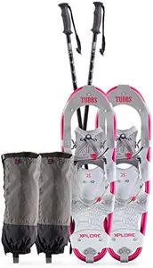 Tubbs Women's Xplore Kit Trail Walking Snowshoes, Rasberry Red, 21