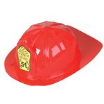 Fun Express Rhode Island Novelty Plastic Firefighter Chief Hat (Set of 12)