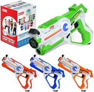 kidzlane - | Laser Tag (4-Pack) Infrared Rechargeable Ages 8+ Toy Gun Set for Battle Multiplayer Capabilities