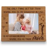 FLDAS Daughter in Law Gifts Picture Frame 8x10, Mothers Day Gift for Daughter in Law Mom Picture Frames, The Only Thing Better Than Having You As A Daughter in Law Mom Photo Frame 5X7