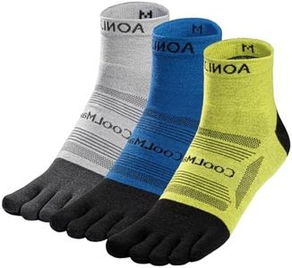 TRIWONDER Toe Socks for Men Women Athletic Running Socks Five Fingers COOLMAX Performance No Show Quarter Sport Socks (AU, Alpha, Medium, Regular, Regular, 10b# Quarter-high / 3 Pairs)