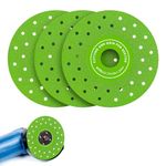 Serplex® 3Pcs Diamond Saw Blades 11.5cm Dia. Multi-Pore Abrasive Disc for Cutting, Polishing, Universal Hard Diamond Saw Blades for Porcelain, Ceramic, Granite, Marble