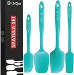 UpGood Silicone Spatula Set 600°F - High Heat Resistant Nonstick, Small and Large Kitchen Spatulas - Flexible BPA Free Professional Grade Cookware - Utensils for Cooking, Baking, Mixing(4 Pcs, Teal)