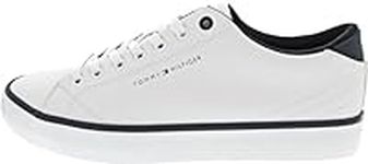 Tommy Hilfiger Men TH HI VULC CORE LOW LEATHER, White, 42 EU