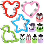 Sandwiches cookie Cutter set,Mouse & Dinosaur & Heart & Star Shapes Sandwich Cutters Cookie Cutters Vegetable cutters-Food Grade Cookie Cutter Stamps Mold Decorate Food