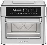 Cookology 25L Air Fryer Oven Combo with LED Touch Controls and 12 Cooking Presets with Rotisserie Function and Accessories - Stainless Steel