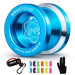 Magic Yoyo N8 Alloy Aluminum Yo Yo Bearing Reel + 6 Strings + Glove