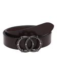 Teakwood Women's Leather Belts for Jeans Pants with Fashion Center Bar | T_BT_W_11_NBCFBR_40