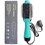 iTRYiNG Hair Dryer and Styling Blow Dryer Professional Salon Hot Air Brush and 3-in-1 Straightening & Curling Brush for Long Hair Type (blue)