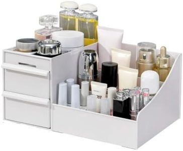 Simbuy Makeup Organizer With Drawers, Bathroom Countertop Organizer for Cosmetics, Vanity Storage for Lipstick, Brushes, Lotions, Eyeshadow, Nail Polish and Jewelry