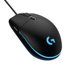 Logitech G203 Prodigy Wired Gaming Mouse, 8,000 DPI, RGB, Lightweight, 6 Programmable Buttons, On-Board Memory, Compatible with PC / Mac - Black