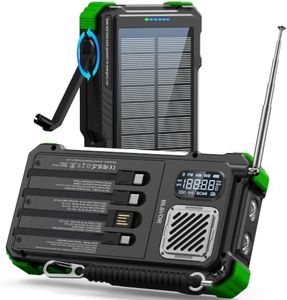 BLAVOR Hand Crank Emergency Radio, NOAA Weather Radio AM/FM, Solar Powered