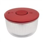 KitchenAid KQ308OSERA Universal Salad Spinner with Removable, Colander and One Handed Pump Mechanism, Large Bowl Nests and Features Non Slip Base, Plastic, Empire Red