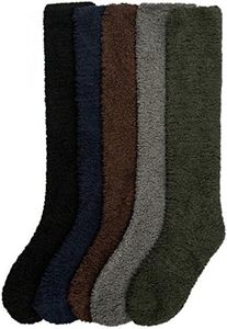 MOPAS Ladies Colorful Fleece Knee High Socks Assorted 6 Pack (9-11(One Size), D-Solid)