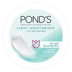 POND'S Light Face Moisturizer 200 ml, Daily Lightweight Non-Oily Cream with Vitamin E for Soft Glowing Skin, SPF 15 - With Vitamin C & Niacinamide