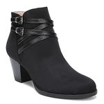 LifeStride Women's Jezebel Ankle Bootie Boot, Black, 8.5 W US