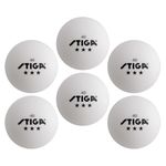 STIGA Tournament-Quality 3-Star Ping Pong Balls – Official Size and 40mm Weight – Ultimate Durability and High-Performance Table Tennis Balls – 6 Pack (White) - for Indoor/Outdoor Ping Pong Tables