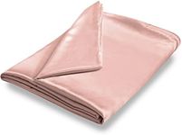 NSGZ 48" x 72" Duvet Cover for Weighted Blanket, Silky Removable Satin Weighted Blanket Cover with 8 Ties Secure Fastening, Champagne Gold