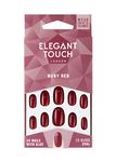 Elegant Touch Colour False Nails, Ruby Red, 24 Piece Assortment