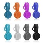 Lusofie 8 PCS Silicone Magnetic Cable Ties Cable Clips Cord Organizer Reusable Magnetic Cord Ties USB Cable Manager for Office, School, Home