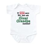 CafePress Just Ask Great Grandpa! Baby Onesie - Cute Infant Bodysuit Baby Romper