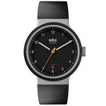 Braun Automatic 3-Hand with Date Analogue Watch, Black Dial and Black Rubber Strap, 40mm Stainless Steel Case, Model BN0278BKBKG.